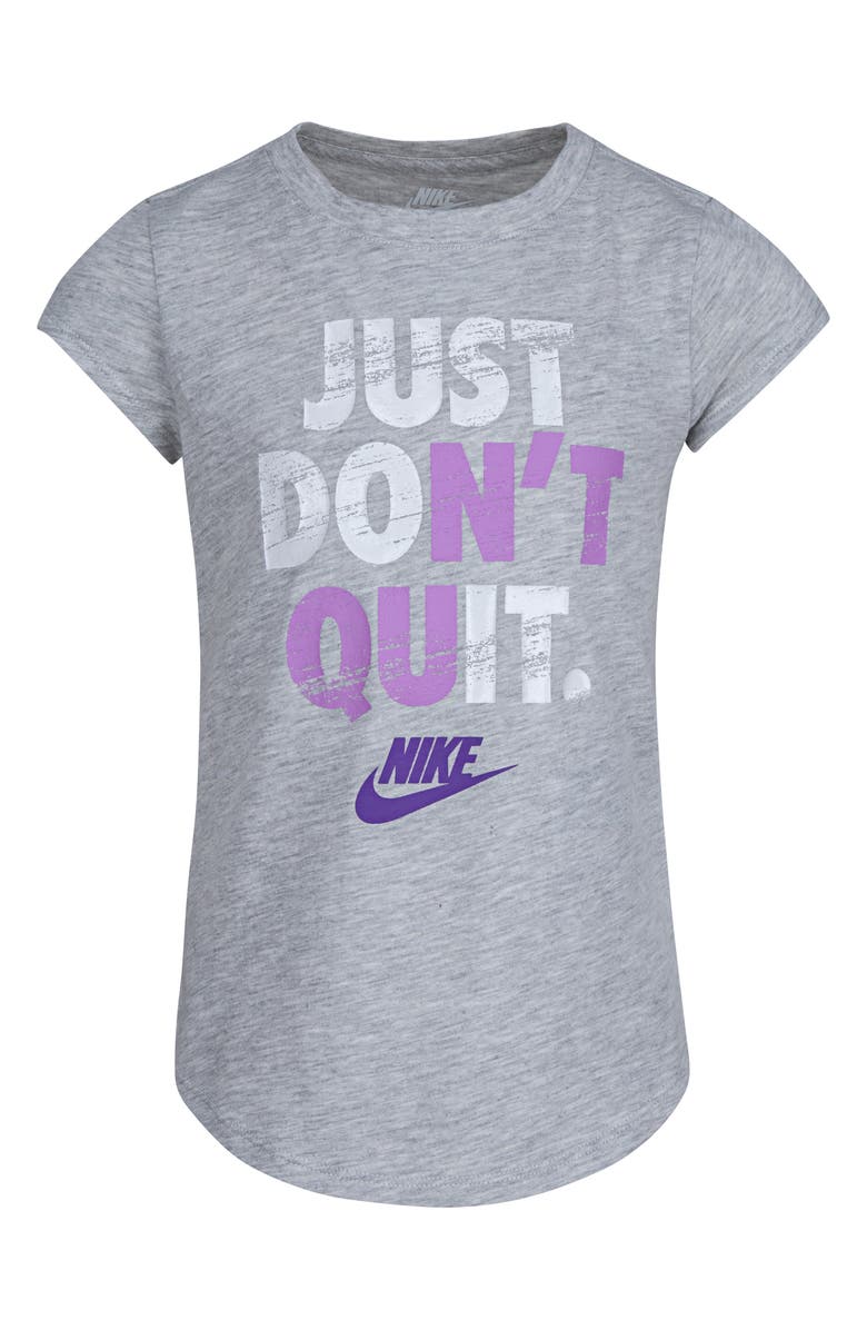 Nike Kids' Just Don't Quit T-Shirt, Main, color, Grey Heather
