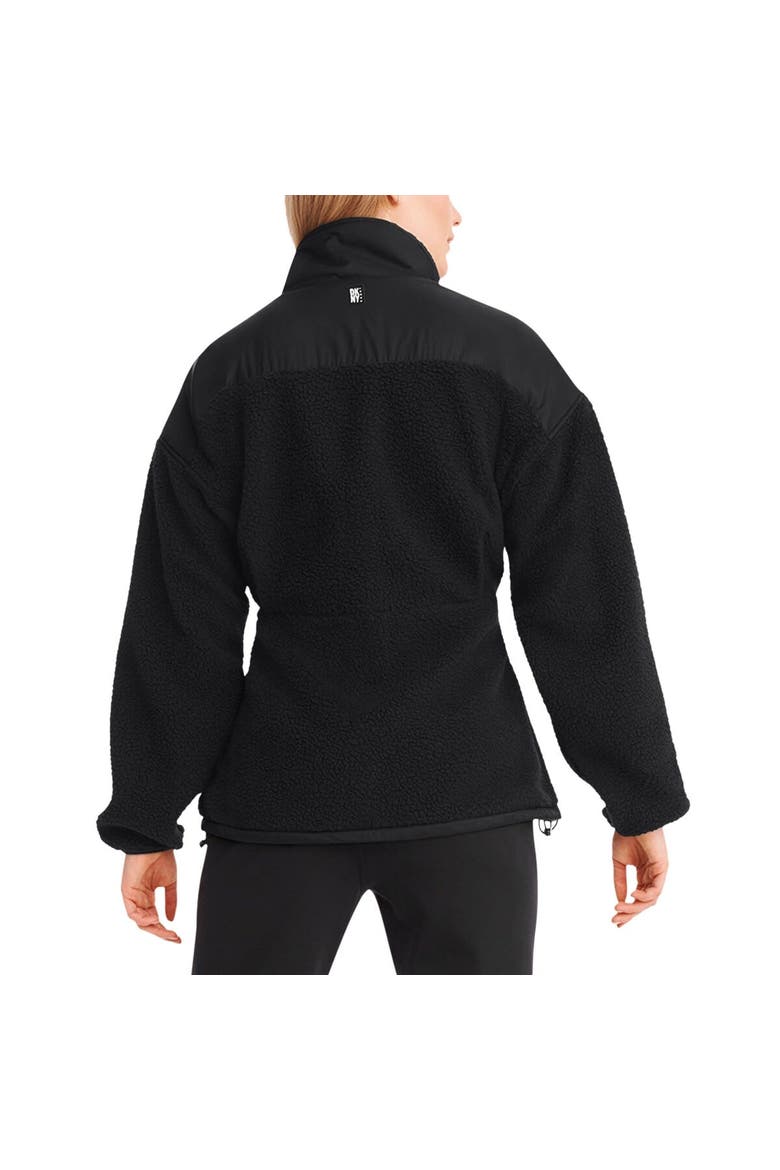 Women's DKNY Sport  Black Green Bay Packers Drew Mixed Media Full-Zip Jacket, Alternate, color, Black