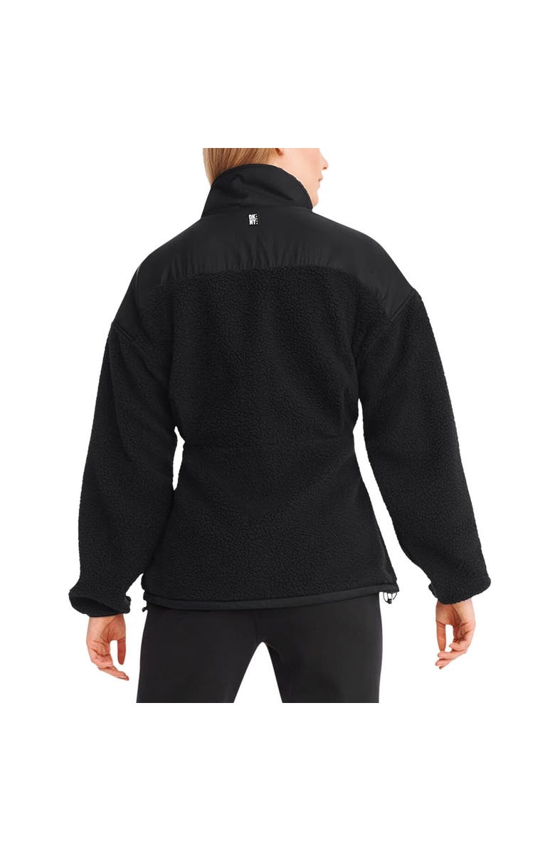 DKNY SPORT Women's DKNY Sport  Black Green Bay Packers Drew Mixed Media Full-Zip Jacket, Alternate, color, Black