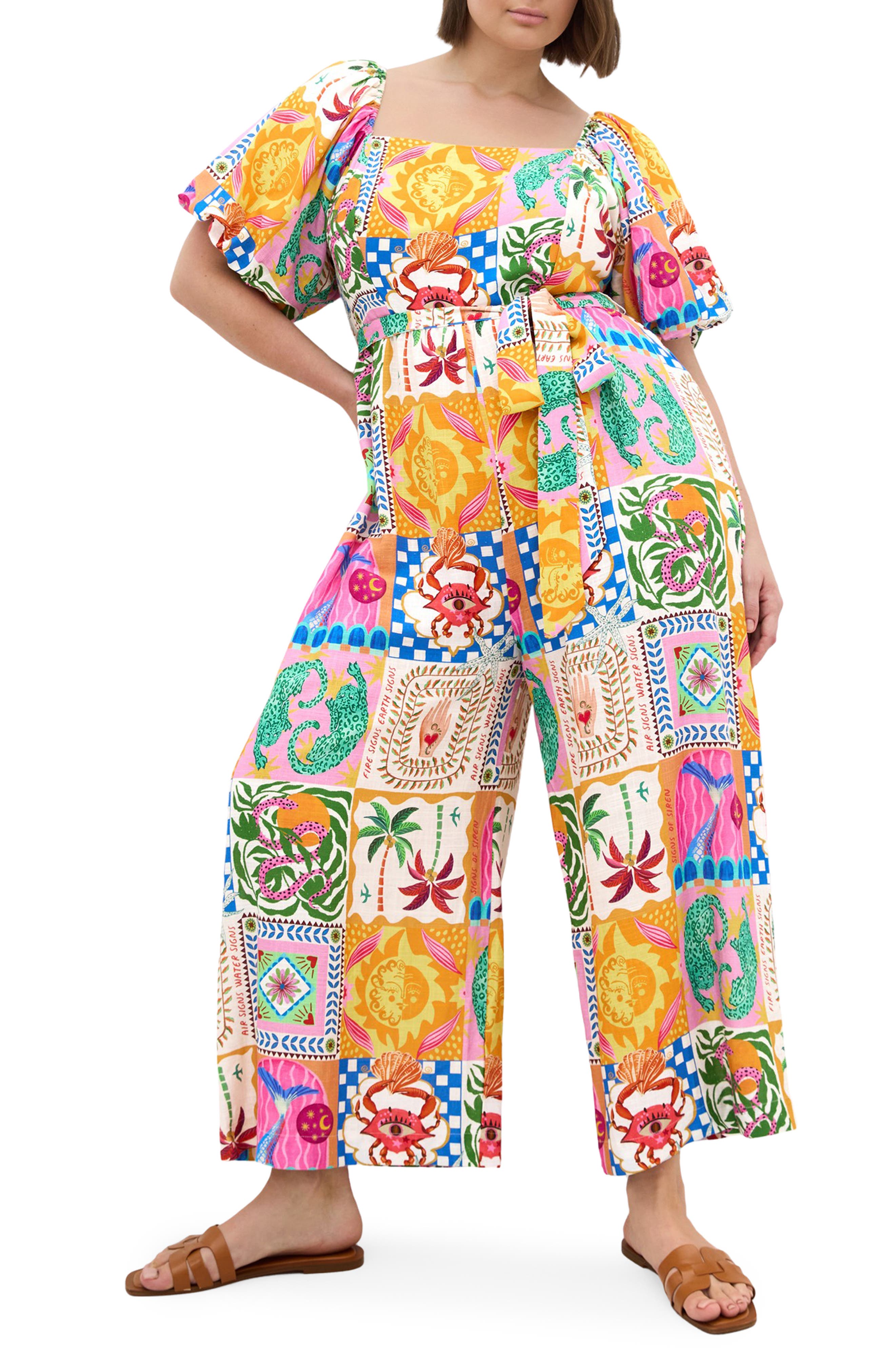 Positano Patchwork Print Jumpsuit