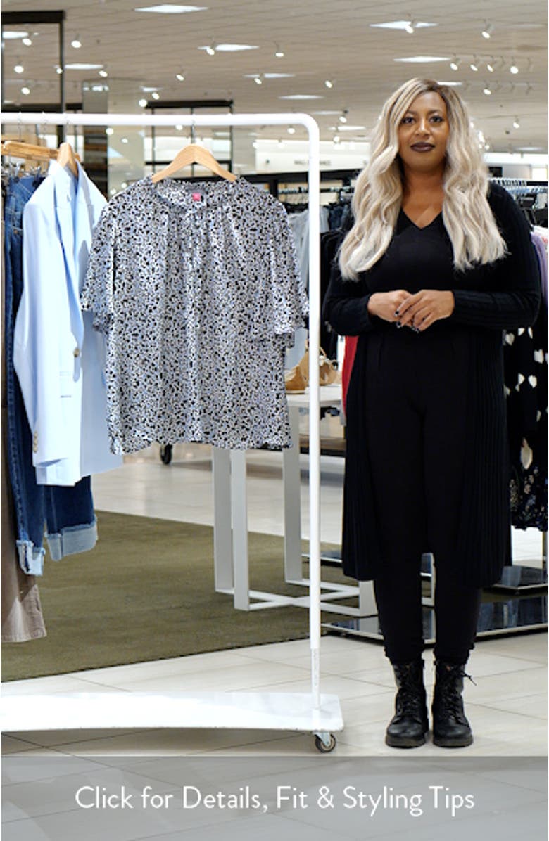 Floral Tie Neck Top, sales video thumbnail