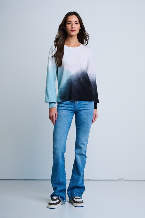 Lisa Todd Color Haze Cotton Sweater In Blue
