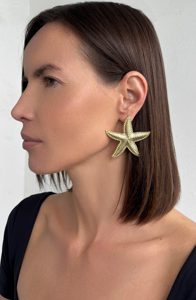 Adornia Starfish Drop Earrings, Alternate, color, Gold