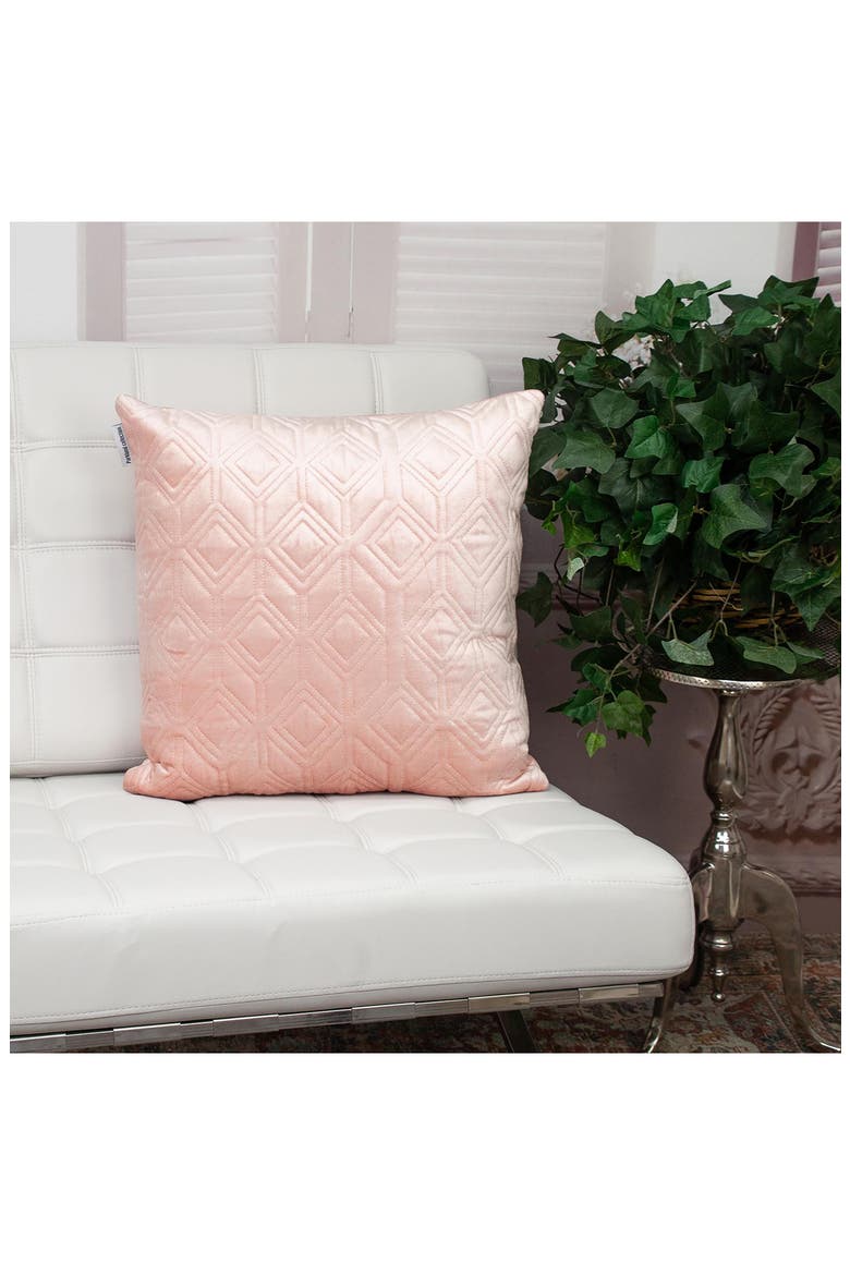 Tufted Velvet Throw Pillow, Alternate, color, PINK