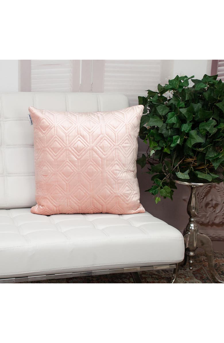 PARKLAND COLLECTION Tufted Velvet Throw Pillow, Alternate, color, Pink
