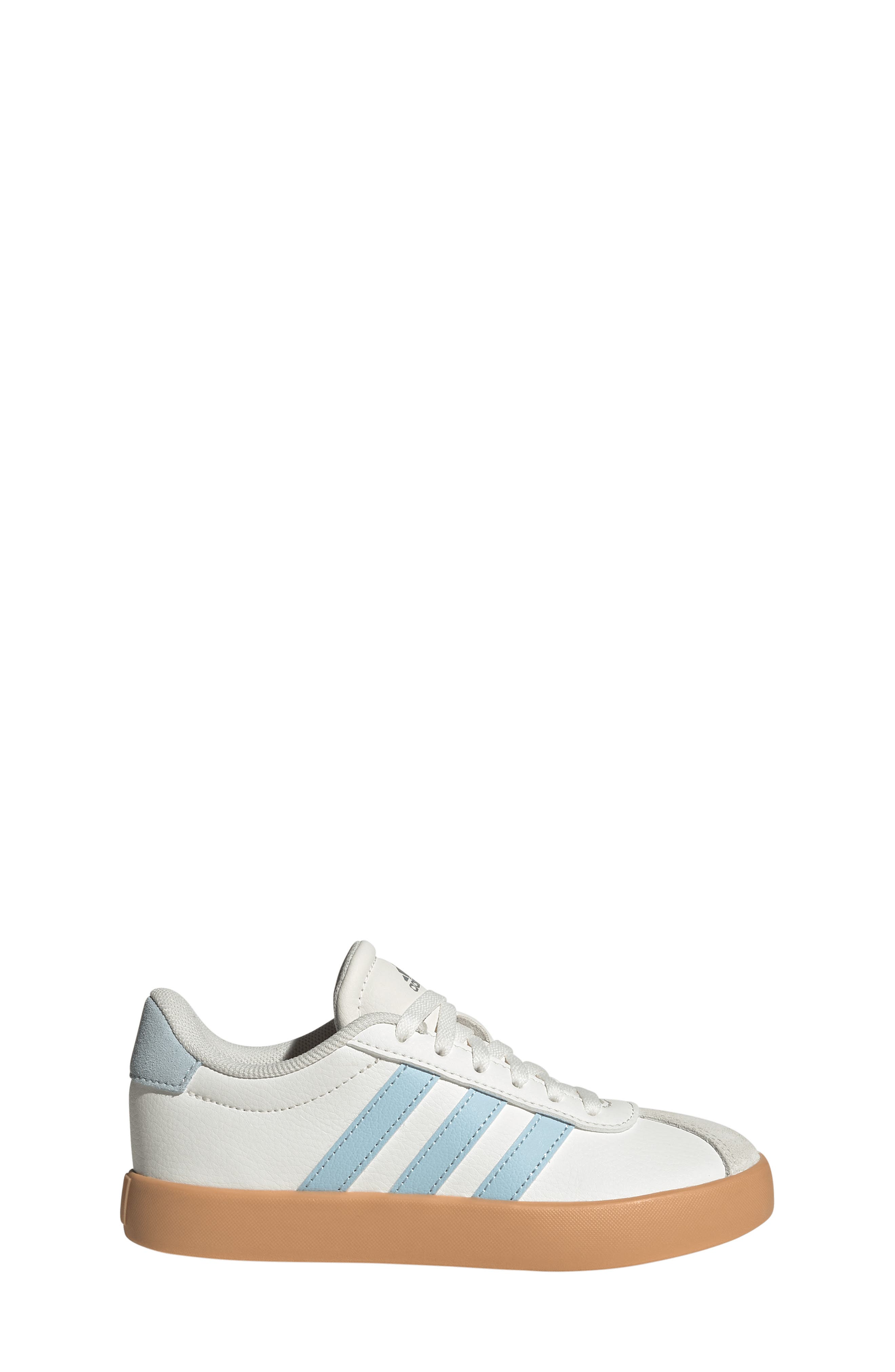 adidas Kids' VL Court 3.0 Sneaker, Alternate, color, Core White/ Ice Blue/ Gum