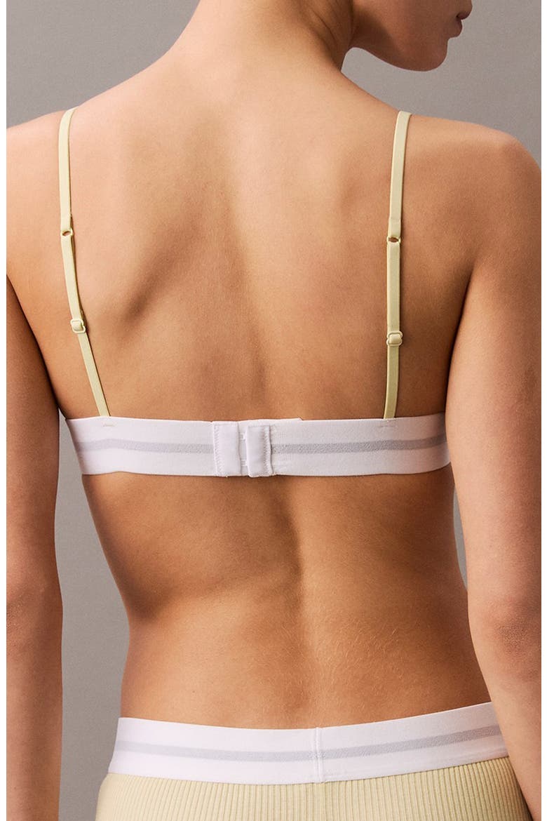 Unlined Triangle Bralette, Alternate, color, GARDEN GLADE