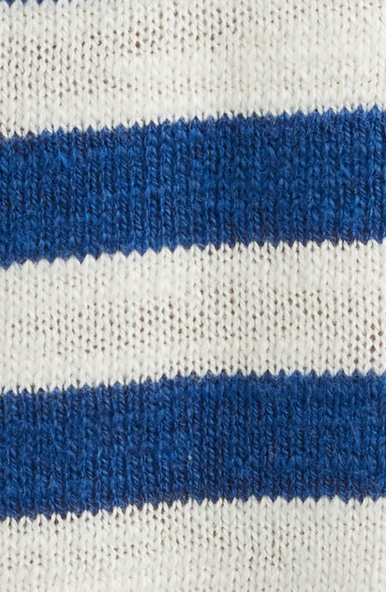 Seasalt Cornwall Gwynver Stripe Johnny Collar Sweater, Alternate, color, Knit Cornish Dark Voyage Chalk