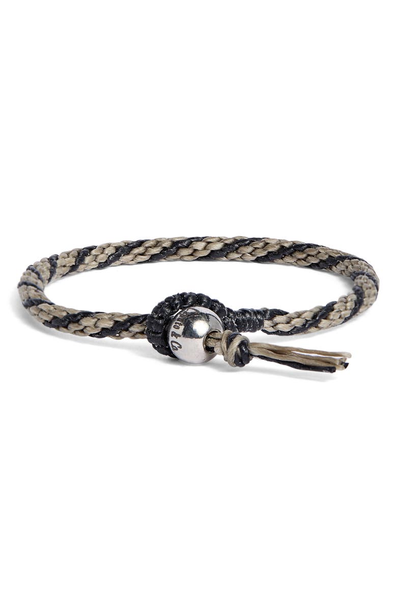 Caputo & Co. Hand Knotted Stripe Macramé Bracelet, Alternate, color, Sand Combo