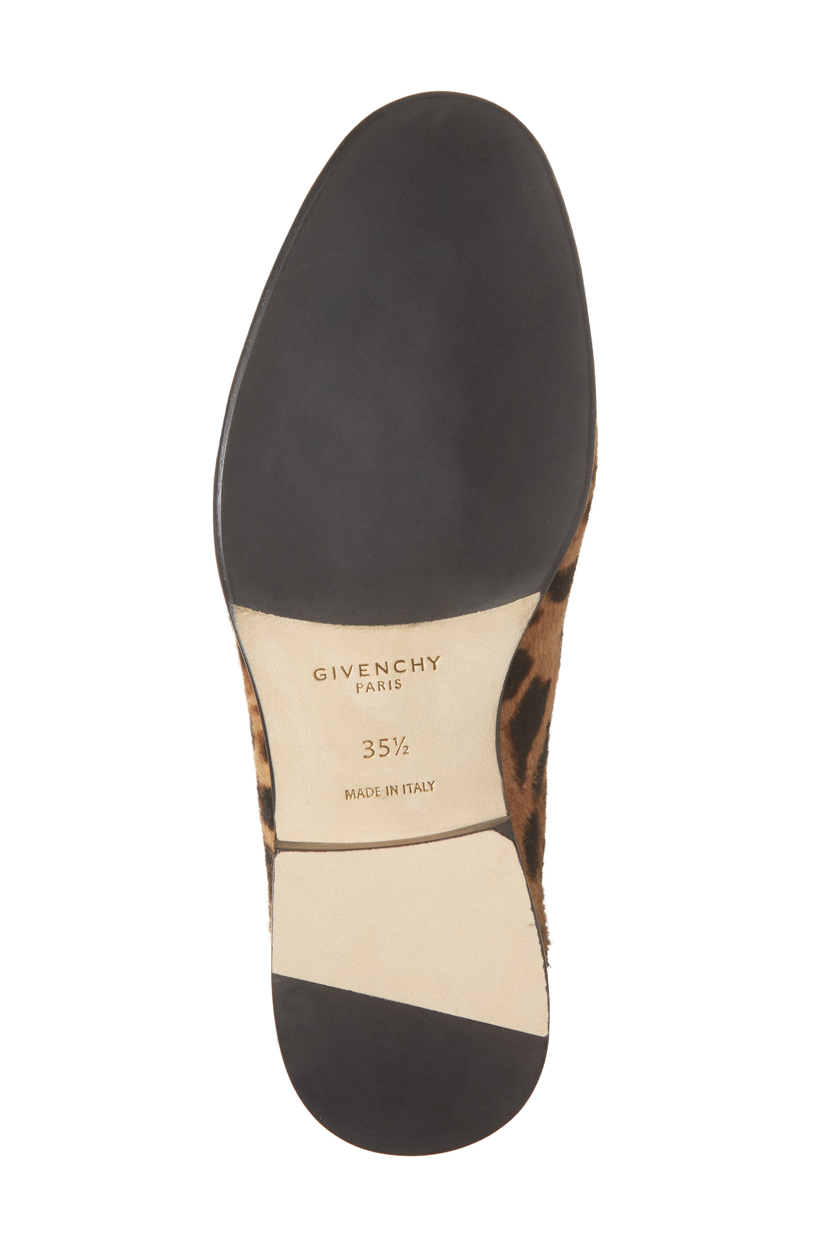 Givenchy Label Convertible Loafer, Alternate, color, Black/ Beige Calf Hair