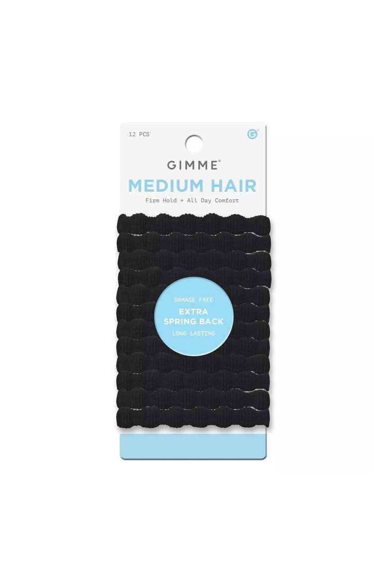 Spring Back Hair Bands for Medium Hair, Main, color, Black