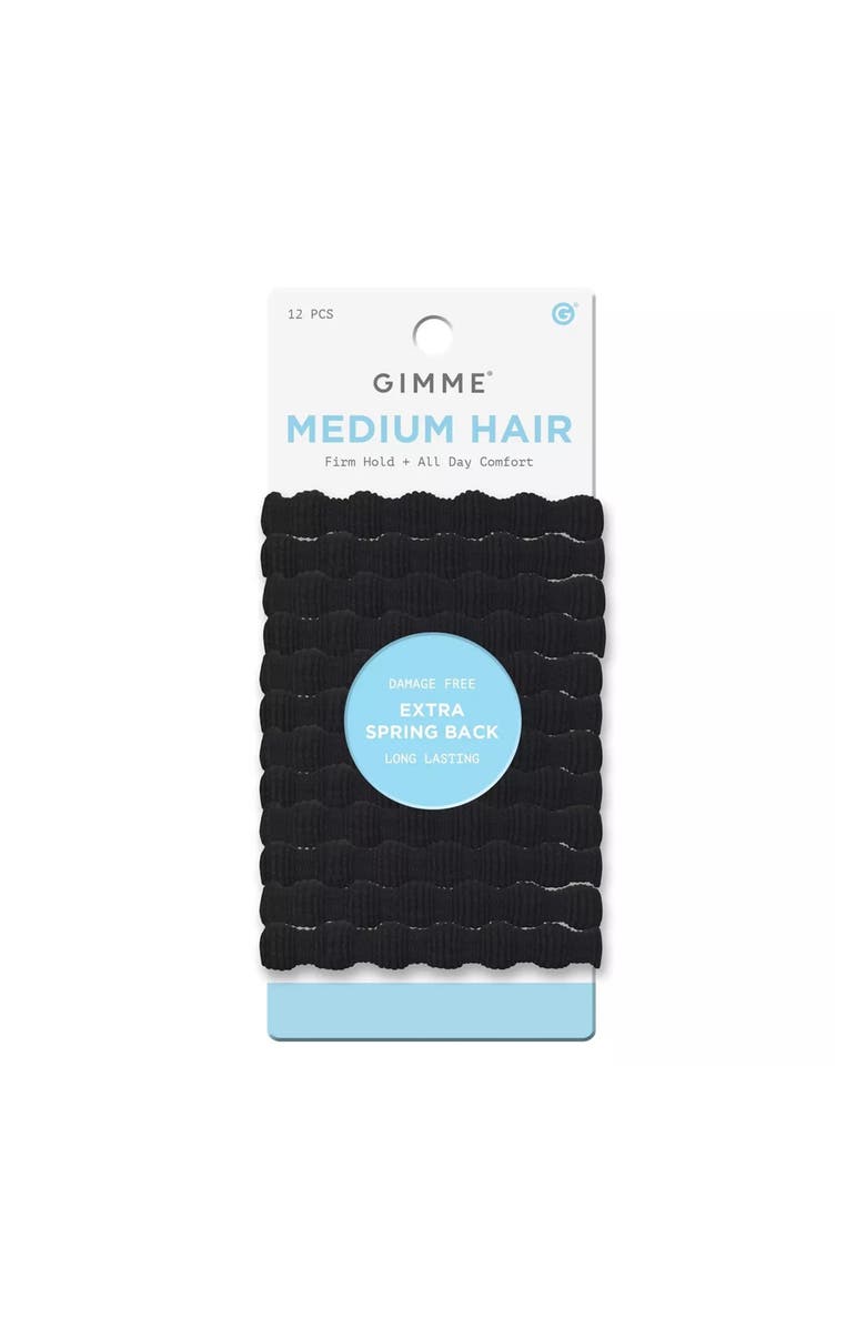 Gimme Beauty Spring Back Hair Bands for Medium Hair, Main, color, Black