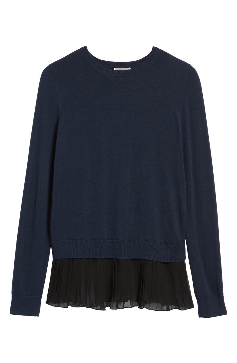 Chelsea28 Pleated Hem Sweater, Alternate, color, 