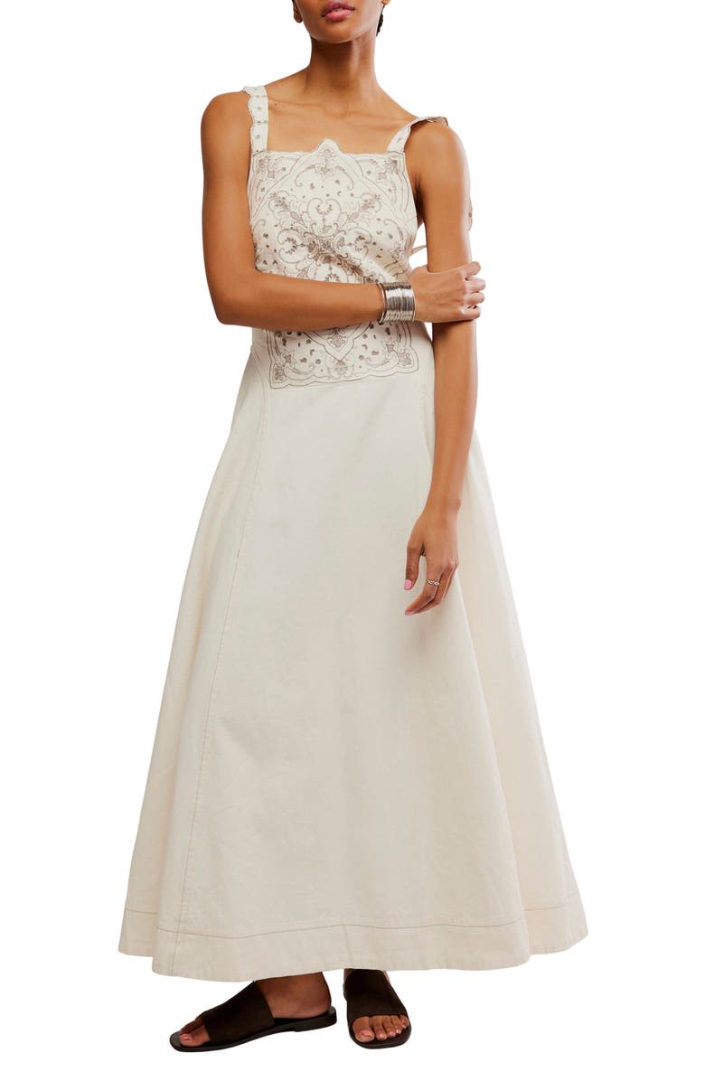 Free People Bali Vienna Sleeveless Maxi Dress, Main, color, Clean Ivory