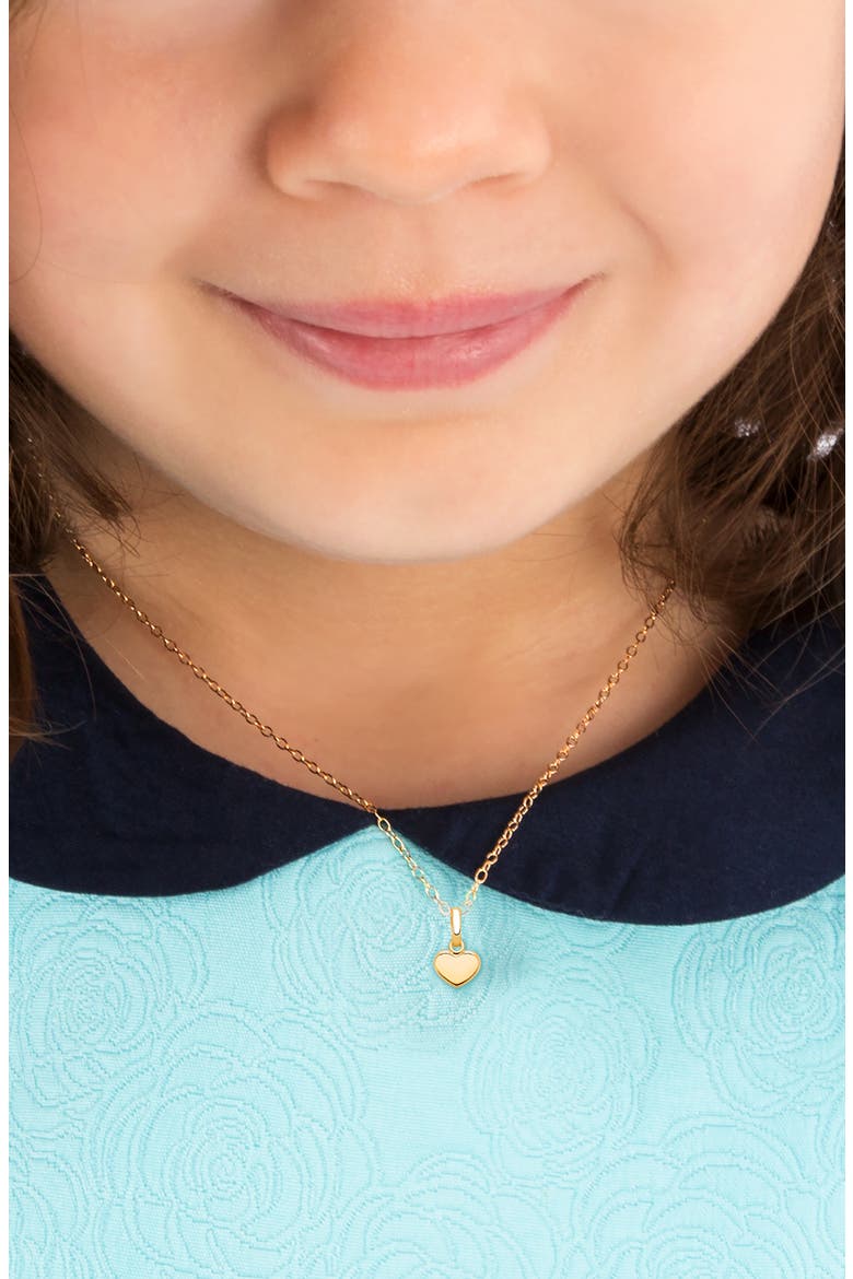 14K Gold Modern Heart 12-14" Necklace, Alternate, color, 14K Yellow Gold