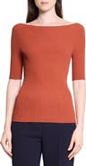 Theory Rib Boatneck Top