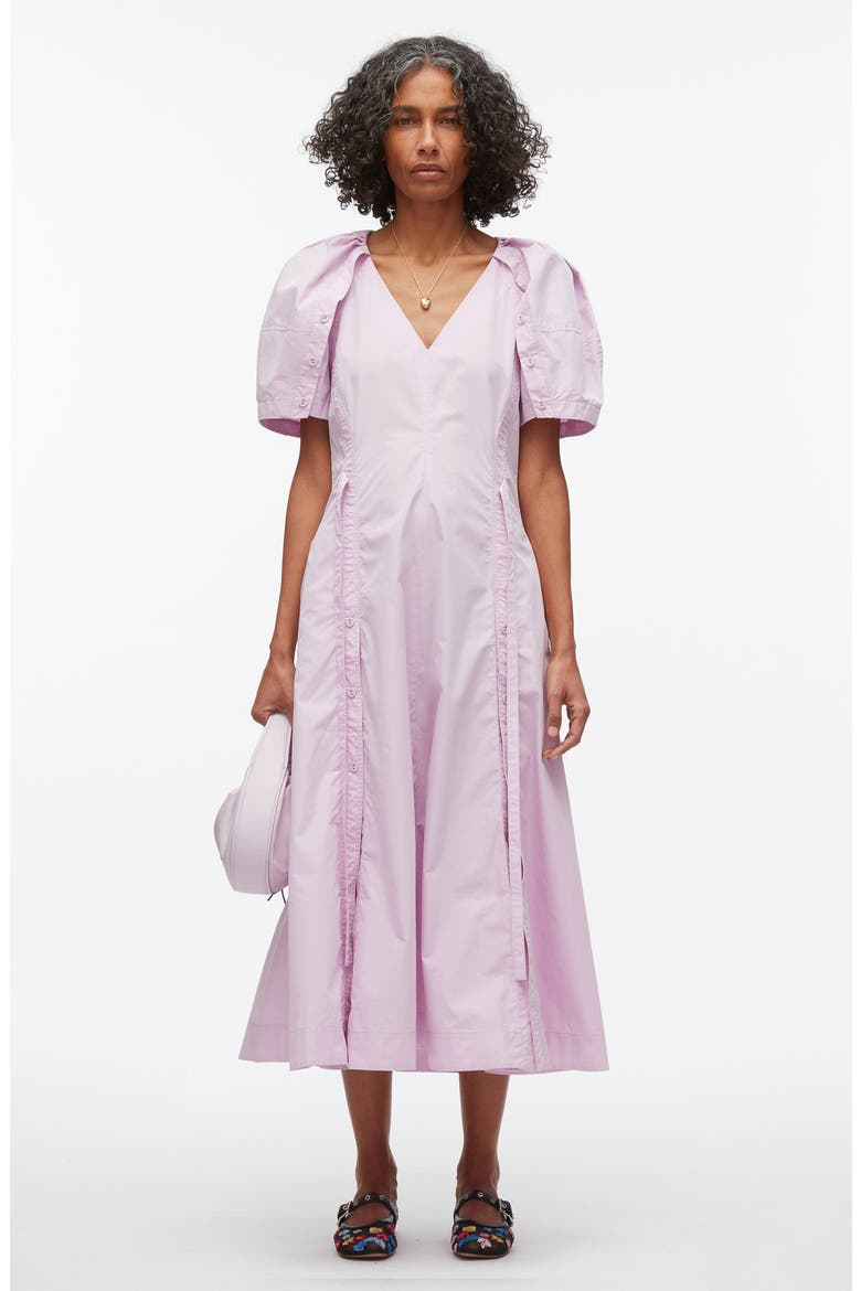 Bloom Sleeve Fit & Flare Dress, Alternate, color, WISTERIA