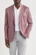 Johnston & Murphy Game Day XC Flex® Pinnacle Red Windowpane Check Knit Sport Coat