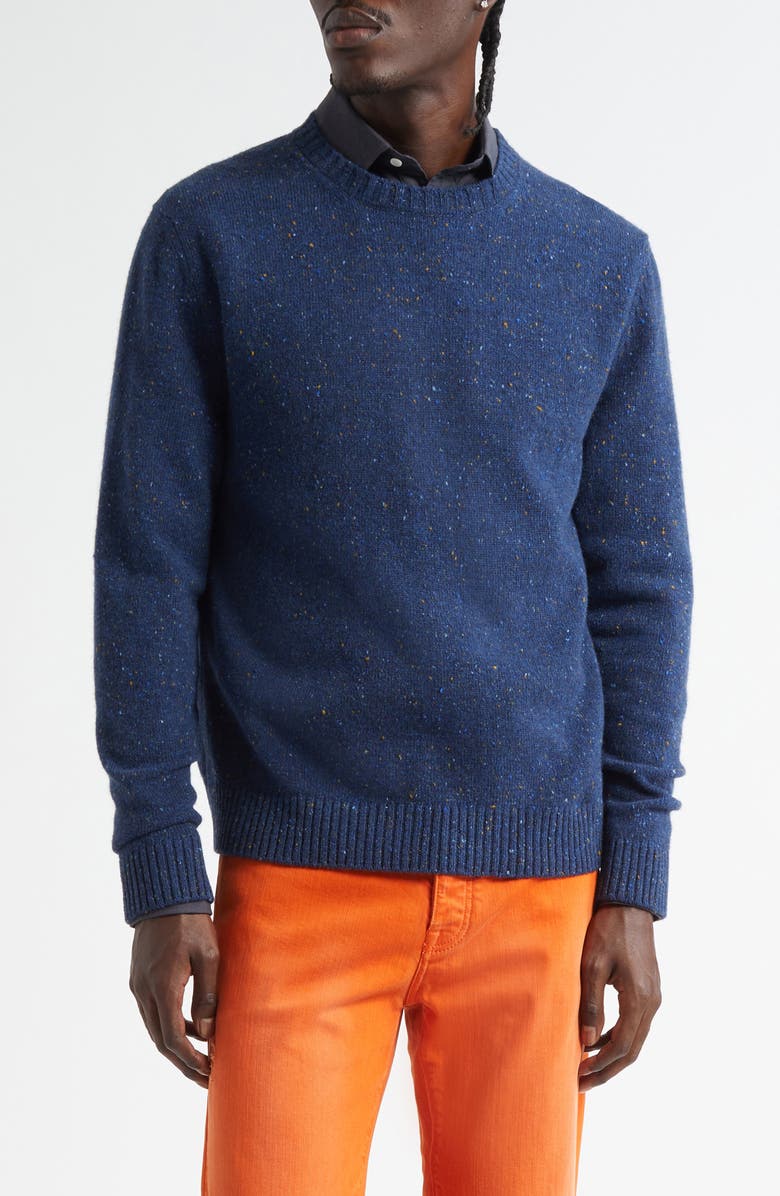 Massimo Alba Dustin Crewneck Sweater, Main, color, Lapis