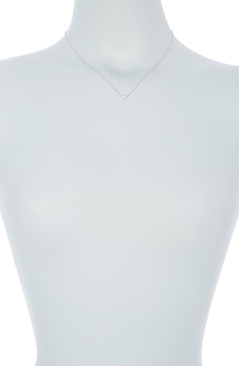 RON HAMI 14K White Gold Diamond Triangle Pendant Necklace - 0.11 ctw, Alternate, color,
