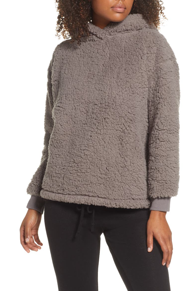 On a Cloud Fleece Hoodie, Main, color, GREY KITTEN