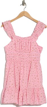 Abound Ruffle Strap Tiered Cotton Minidress