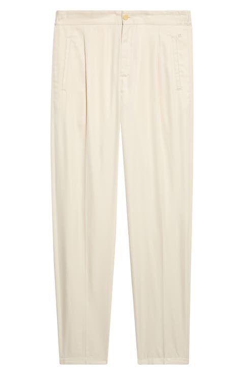 Single Pleat Cotton Trousers