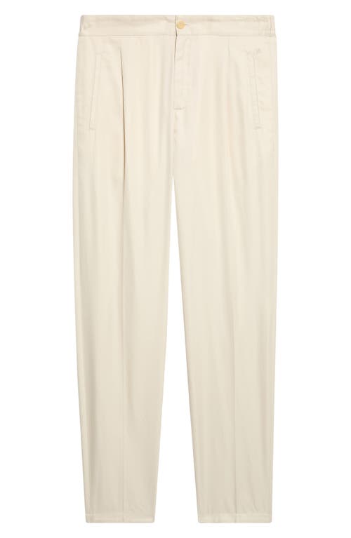 Isaia Single Pleat Cotton Trousers In Multi