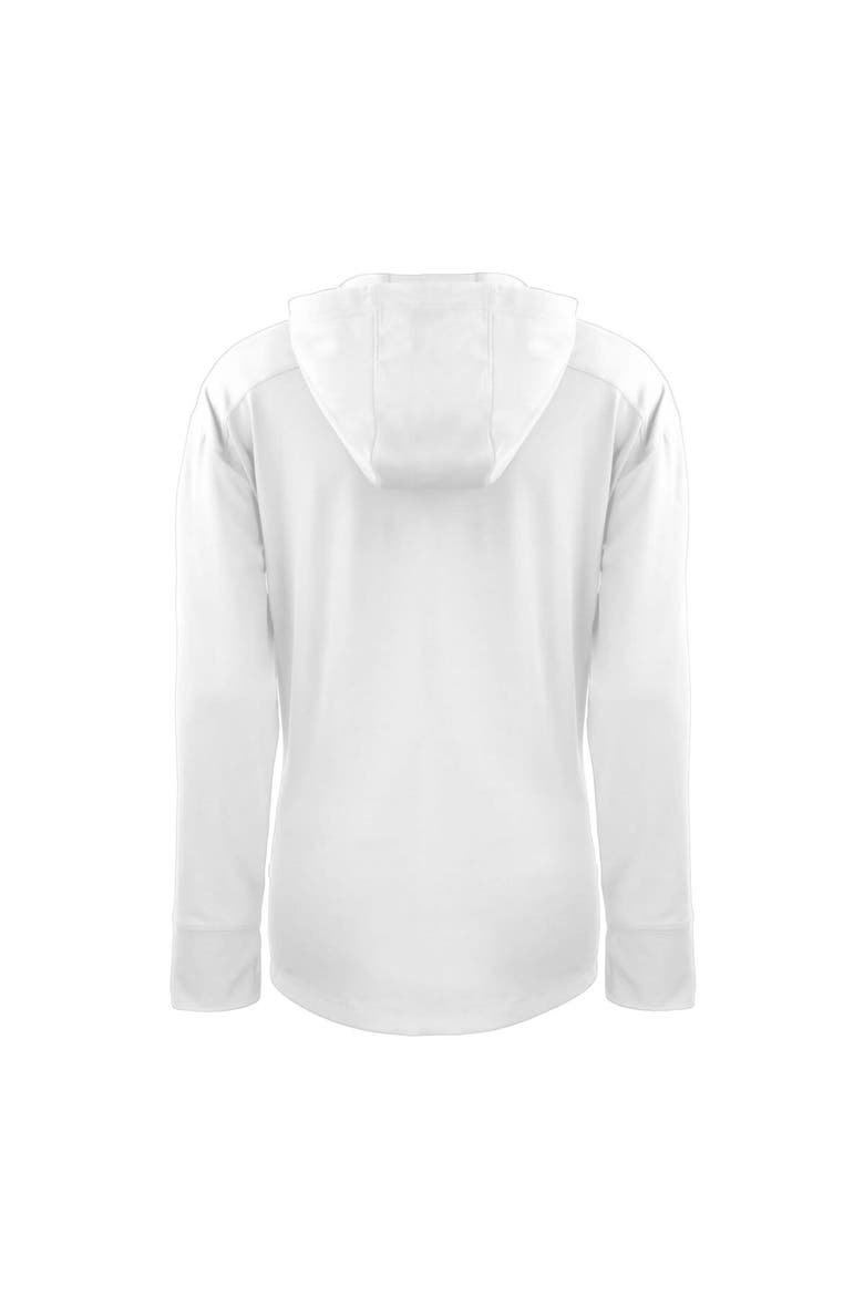 Women's Cutter & Buck  White Philadelphia Eagles Throwback Daybreak Eco Recycled Half-Zip Hoodie, Alternate, color, White