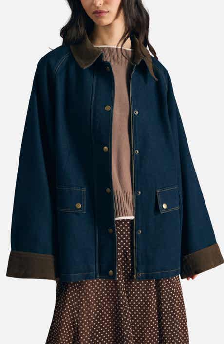Corduroy Collar Denim Jacket