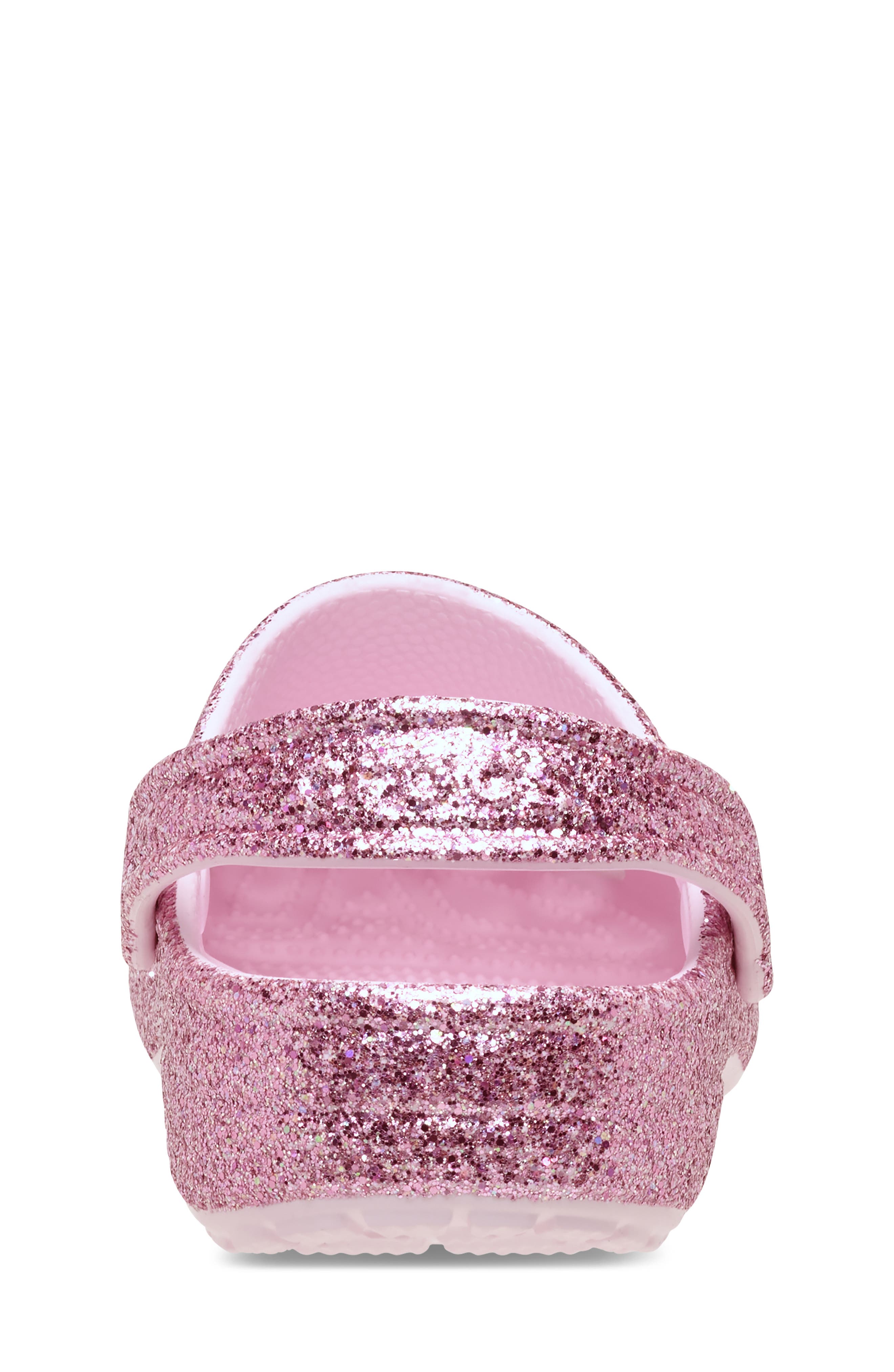 CROCS Kids' Classic Chunky Glitter Clog, Alternate, color, Pink Milk
