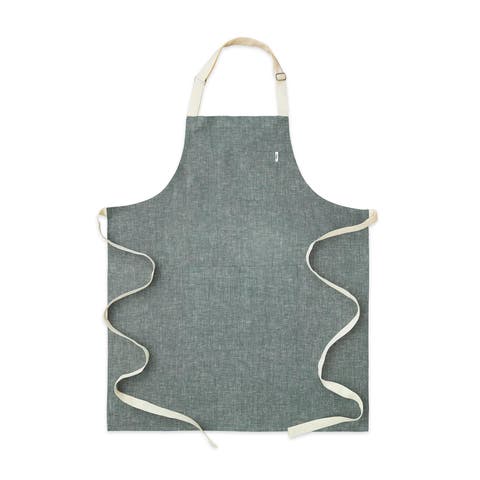 Classic Linen Bib Apron for Men & Women with Front Pockets