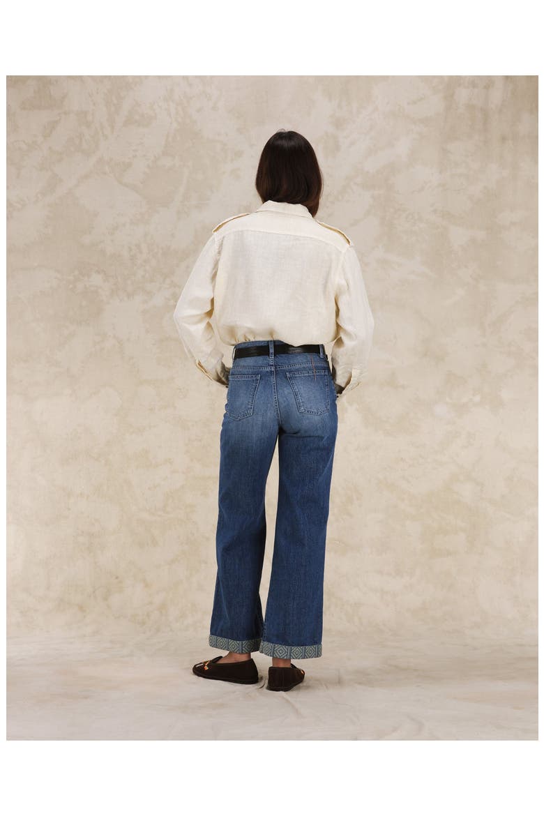 Military Linen Shirt, Alternate, color, MILK