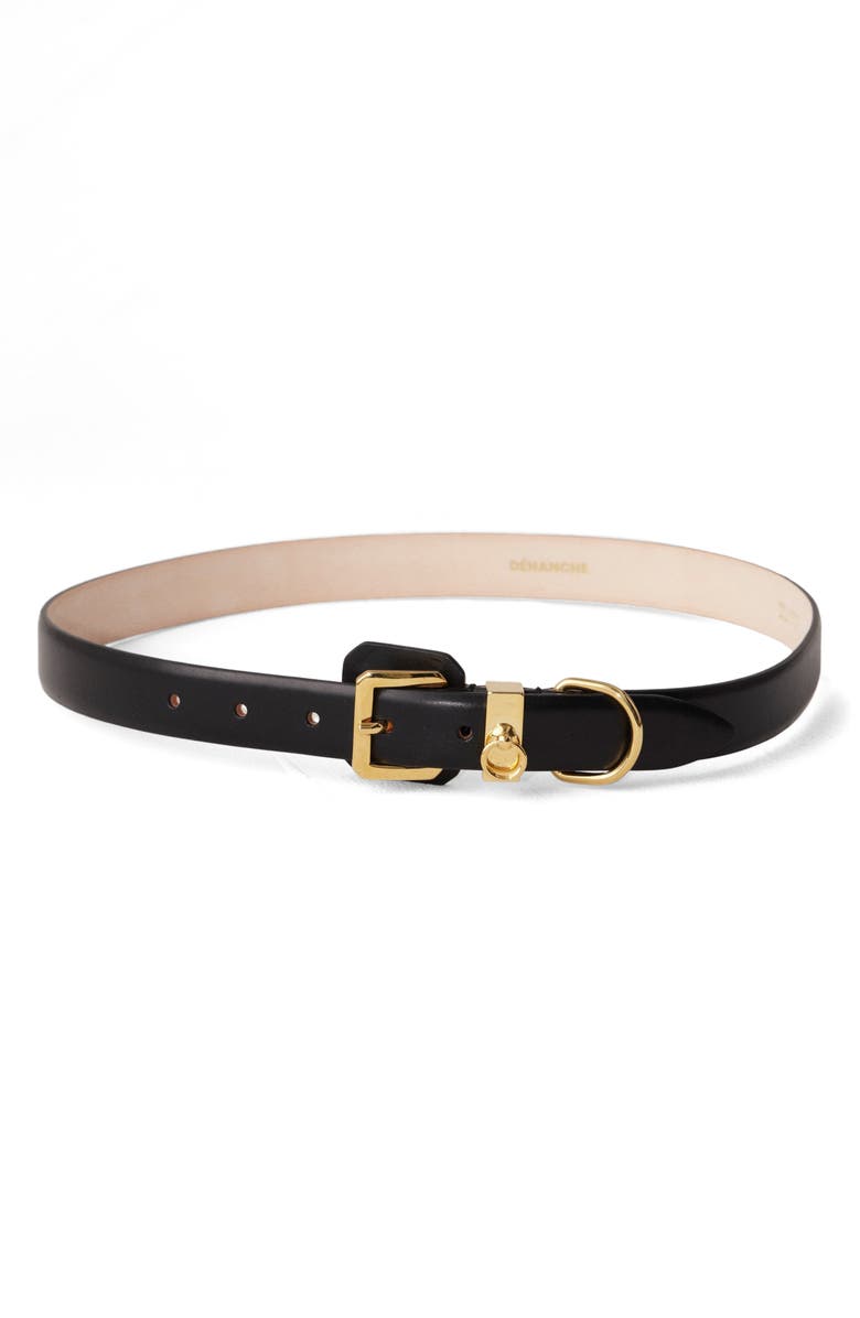 Déhanche Jolinard Leather Belt, Alternate, color, Black/Gold