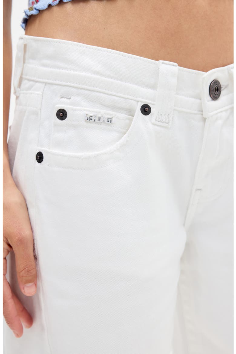 Kayla Low Rise Wide Leg Jeans, Alternate, color, WHITE