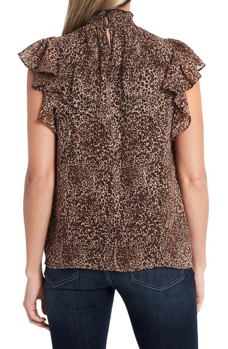 1.STATE Leopard Print Flutter Sleeve Blouse, Alternate, color,