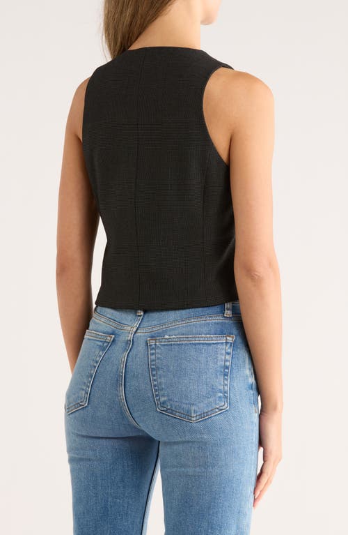 Blanknyc Glen Plaid Vest In Black