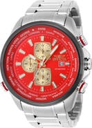 INVICTA Aviator World Time Chronograph Bracelet Watch, 50mm
