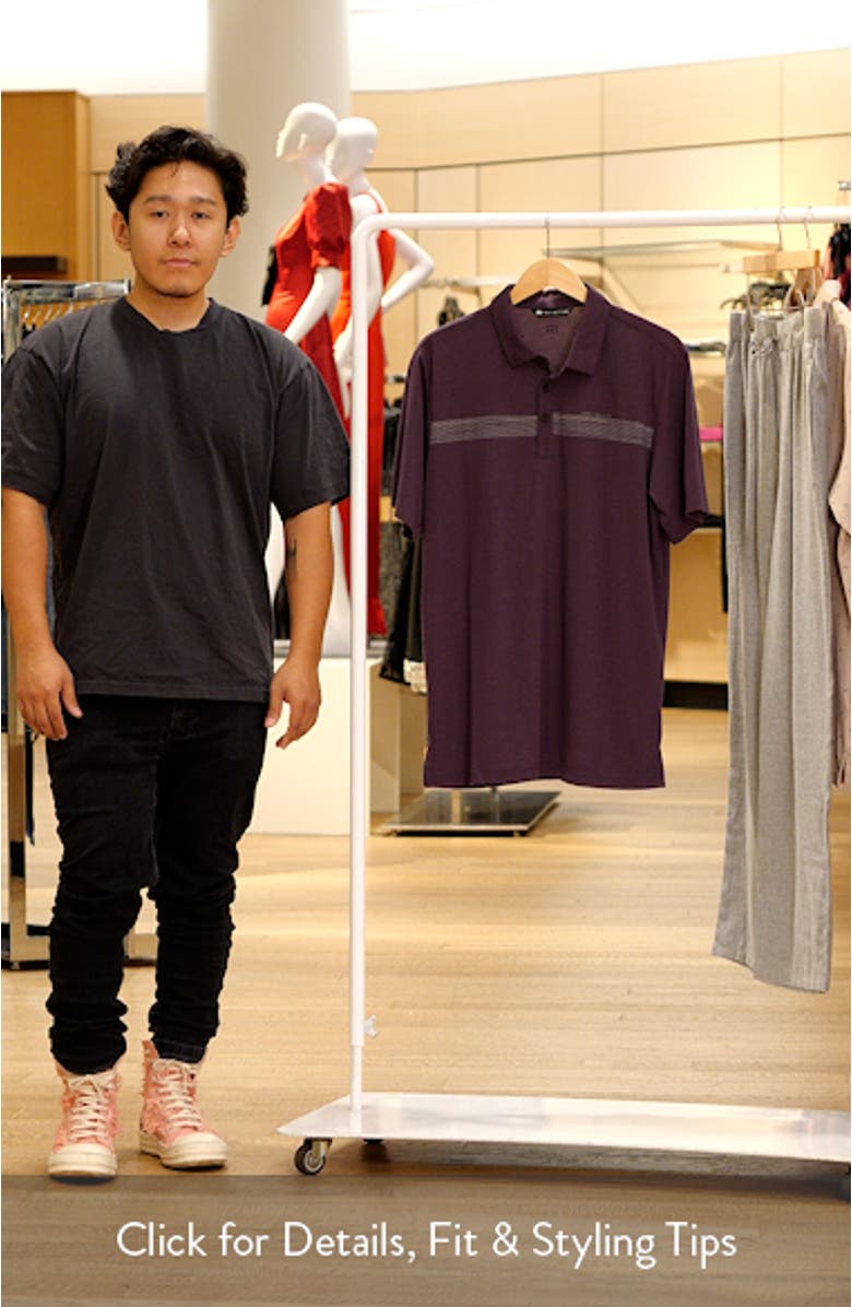 Coast Charted Chest Stripe Piqué Polo, sales video thumbnail