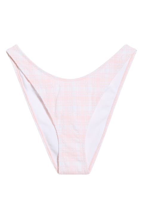 Eden Plaid High Cut Bikini Bottoms