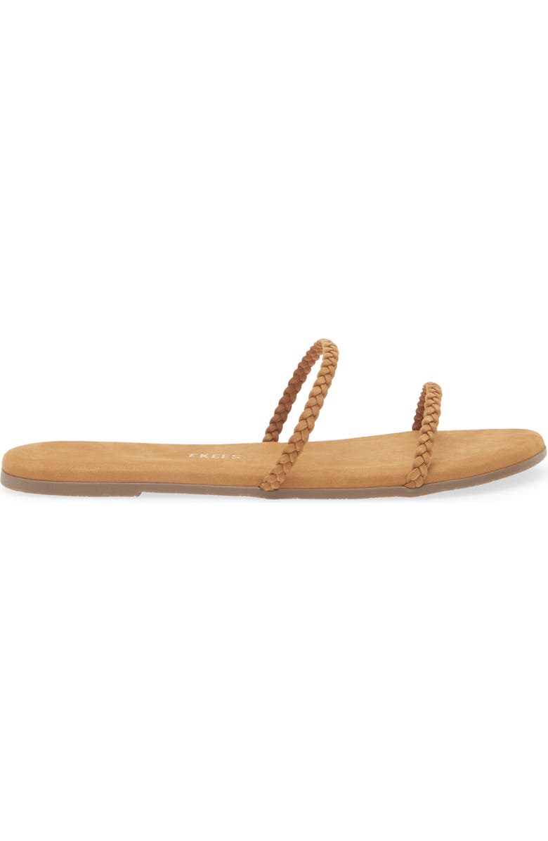 TKEES Gemma Braid Slide Sandal, Alternate, color, Camel