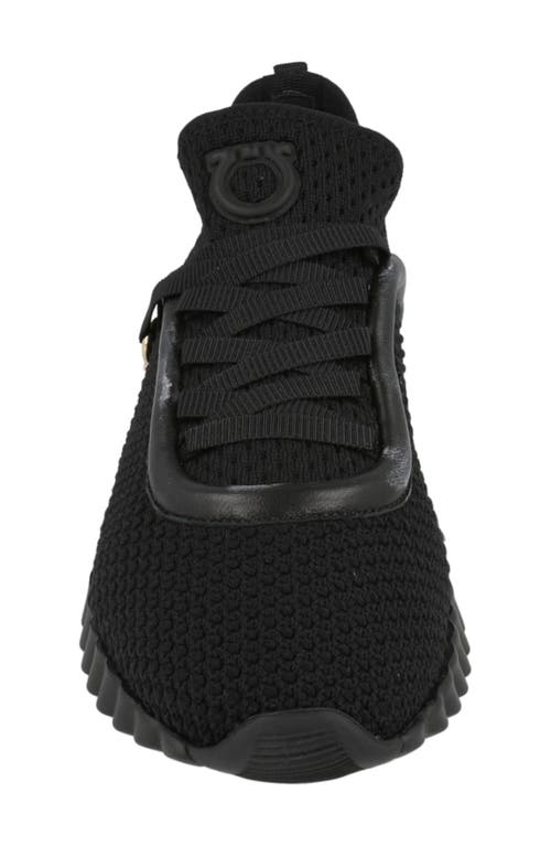 Ferragamo Gancini Low Top Sneaker In Black