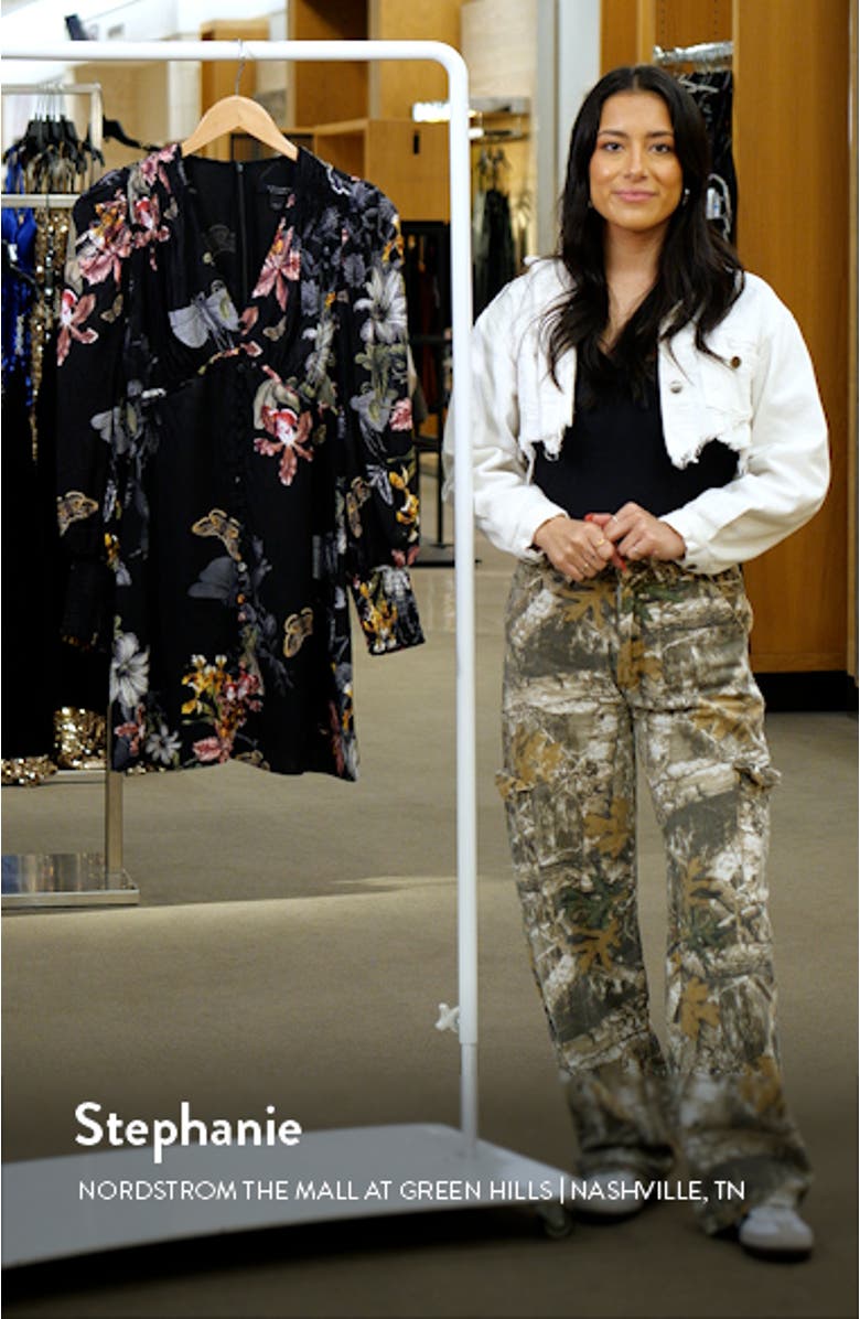 Auden Sanibel Floral & Floral Jacquard Long Sleeve Dress, sales video thumbnail