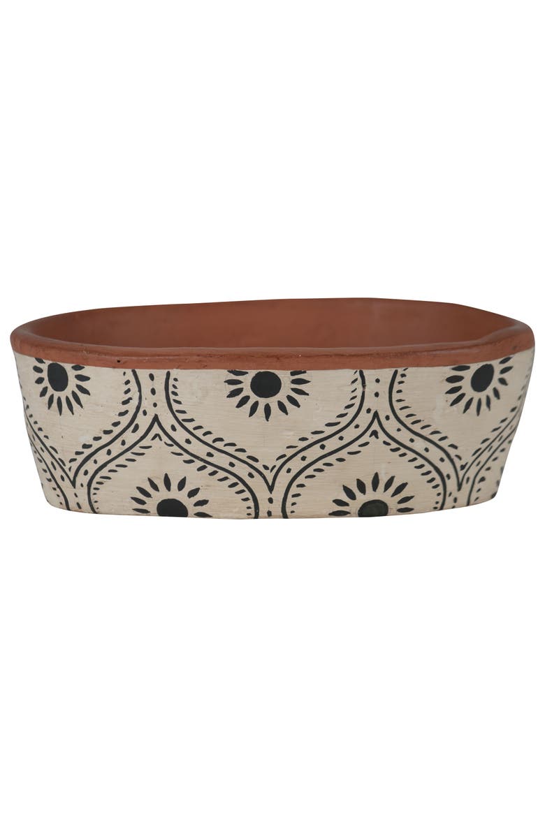 Natural Handpainted Terracotta Vase, Main, color, Brown