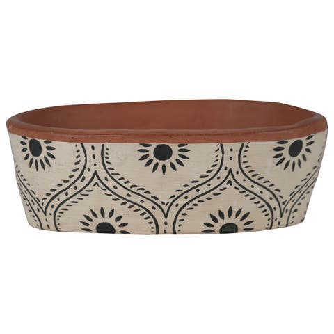 Natural Handpainted Terracotta Vase