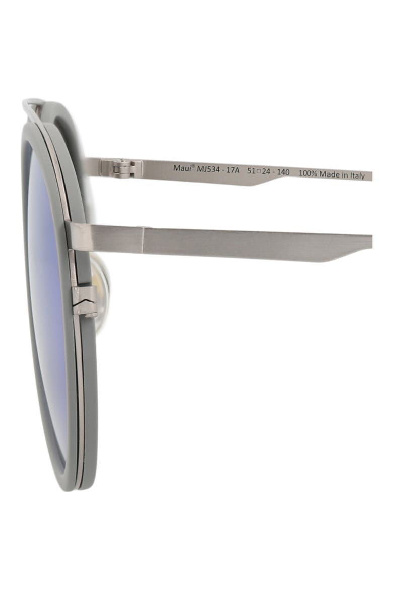 51mm Polarized Aviator Sunglasses, Alternate, color, SILVER SILVER BLUE