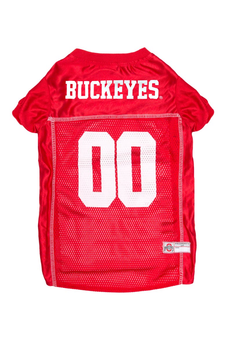 Ohio State Buckeyes Basketball Mesh Dog Jersey, Main, color, RED