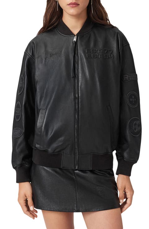 Williams F1 Racing x AllSaints Belle Leather Bomber Jacket