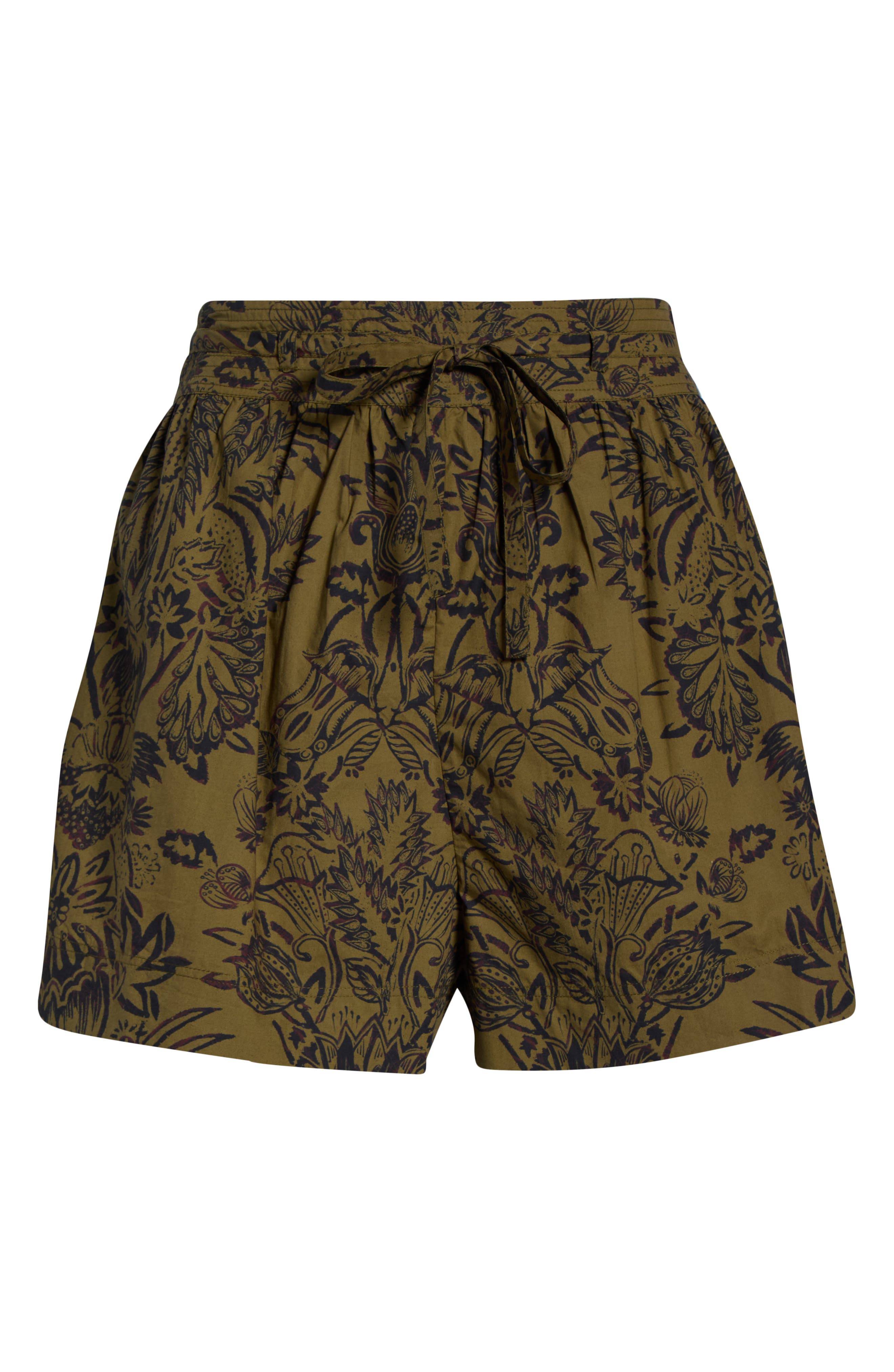 Ulla Johnson Rowan Tie Waist Shorts In Green