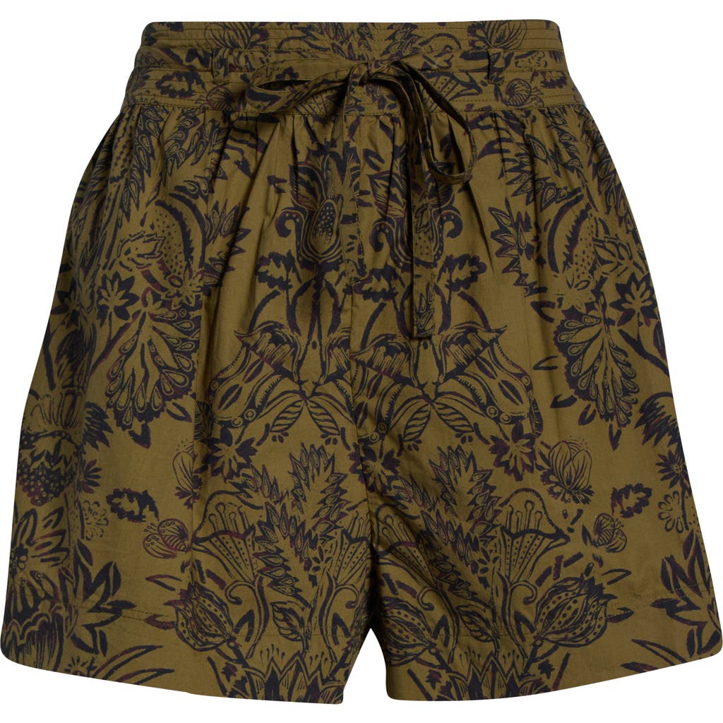 Ulla Johnson Rowan Tie Waist Shorts In Green